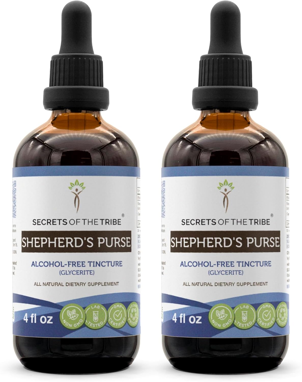 Shepherd's Purse Alcohol-Free Liquid Extract, Dried Herb (8 FL OZ Total) by Secrets of the Tribe