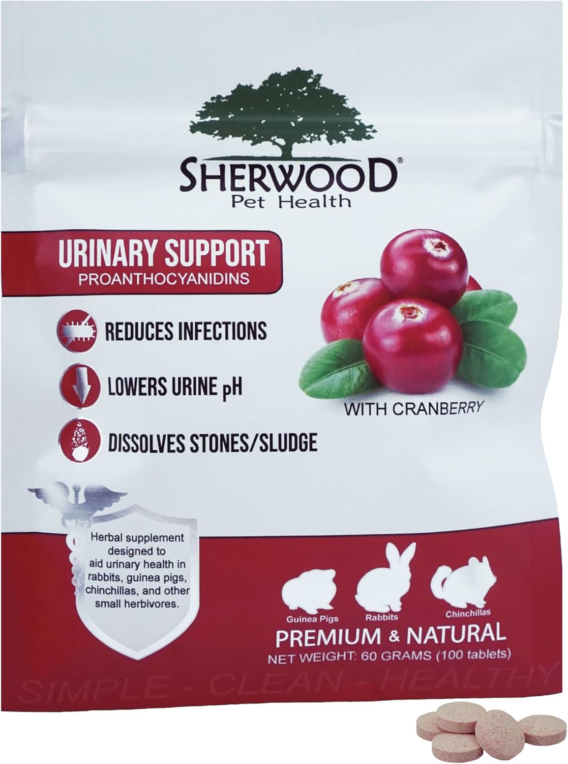 Sherwood Pet Health Urinary Support Tablets - 100 Count - 60g