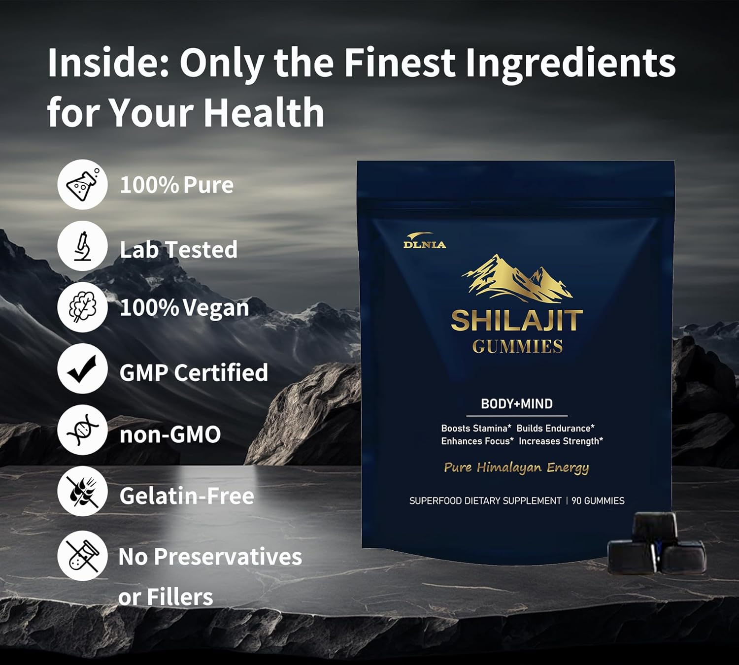 Shilajit Ashwagandha Gummies and Magnesium Calm Supplement Combo