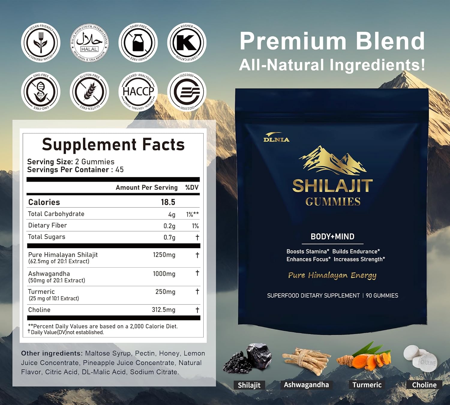 Shilajit Ashwagandha Gummies and Magnesium Calm Supplement Combo