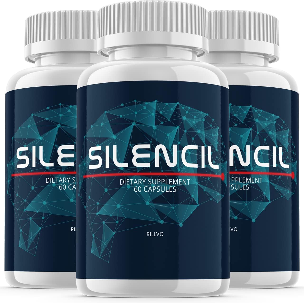 Silencil Advanced Tinnitus Support Supplement - 3 Pack, 180 Capsules for Ear Health