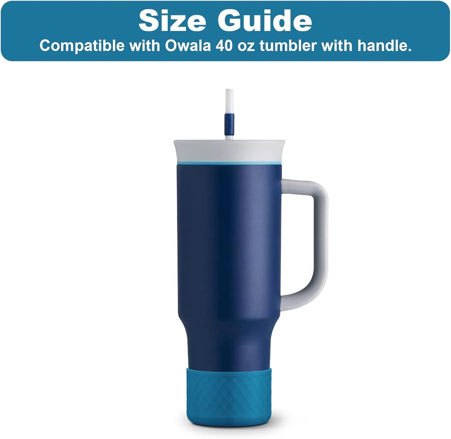 Silicone Boot for Owala 40 oz & 24 oz Insulated Tumbler - Anti-Slip Sleeve, BPA-Free & Dishwasher Safe