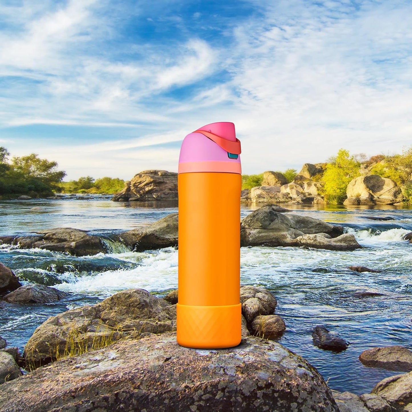 Silicone Boot for Owala Water Bottle - Anti-Slip Sleeve for 24 oz, 32 oz, 40 oz Stainless Steel Bottles