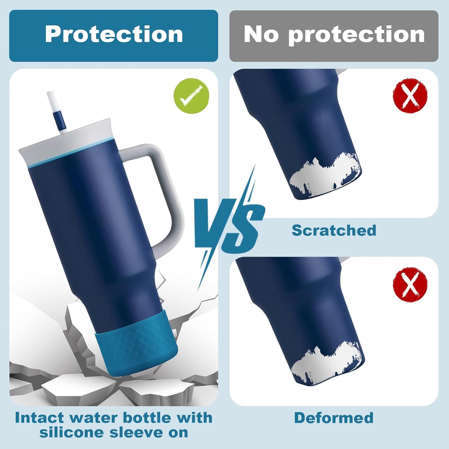 Silicone Protective Sleeve for Owala 40 oz Tumbler with Handle - Anti-Slip Boot for Insulated Travel Tumbler