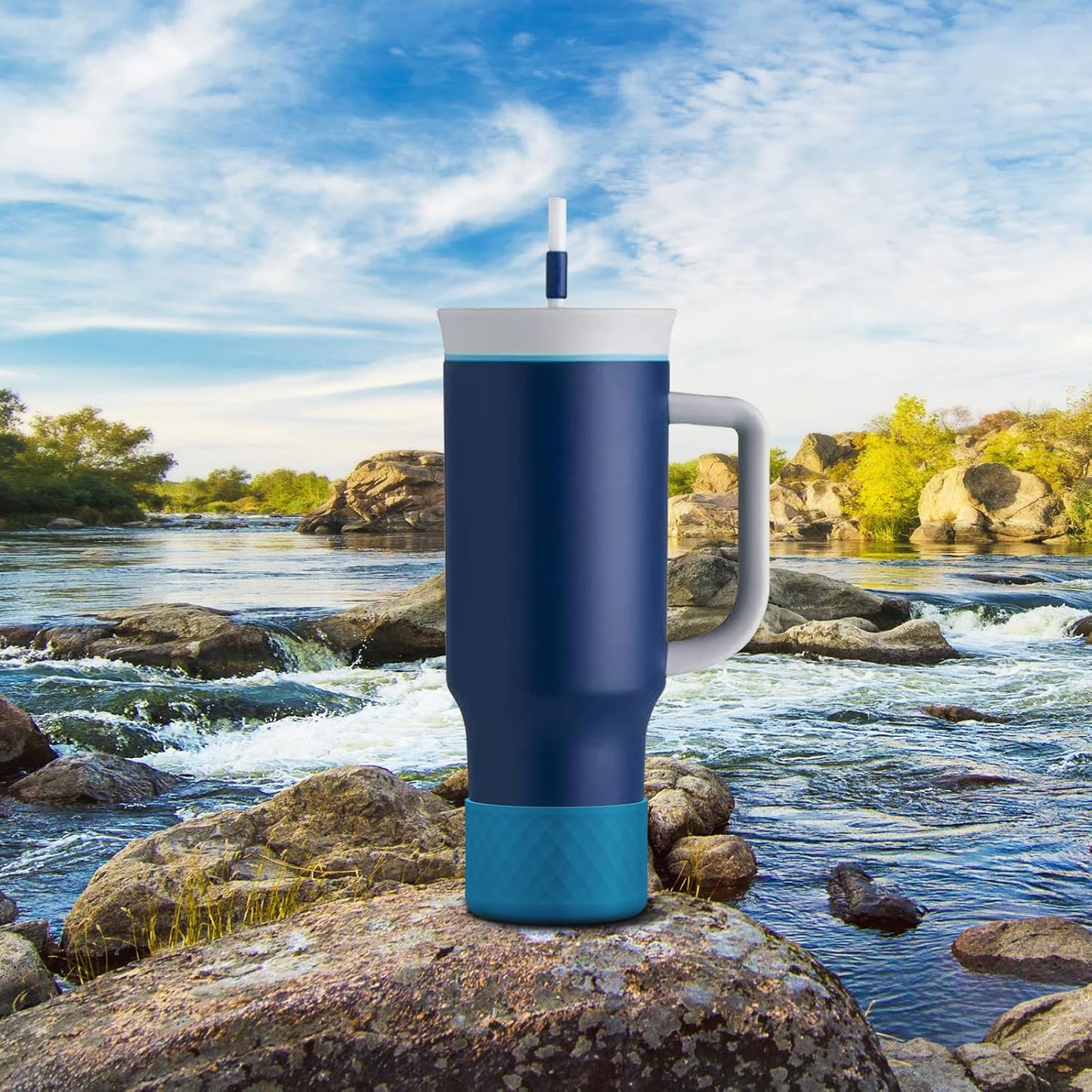 Silicone Protective Sleeve for Owala 40 oz Tumbler with Handle - Anti-Slip Boot for Insulated Travel Tumbler