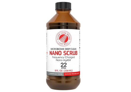Silver Fern Brand Nano Scrub: 1 Bottle with 48 Servings of Frequency Activated Nano Ag4O4 Liquid Formula