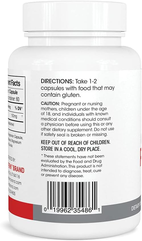 Silver Fern Gluten Comfort with Tolerase G - 60 Capsules - Digestive Enzyme for Breaking Down Gluten Protein