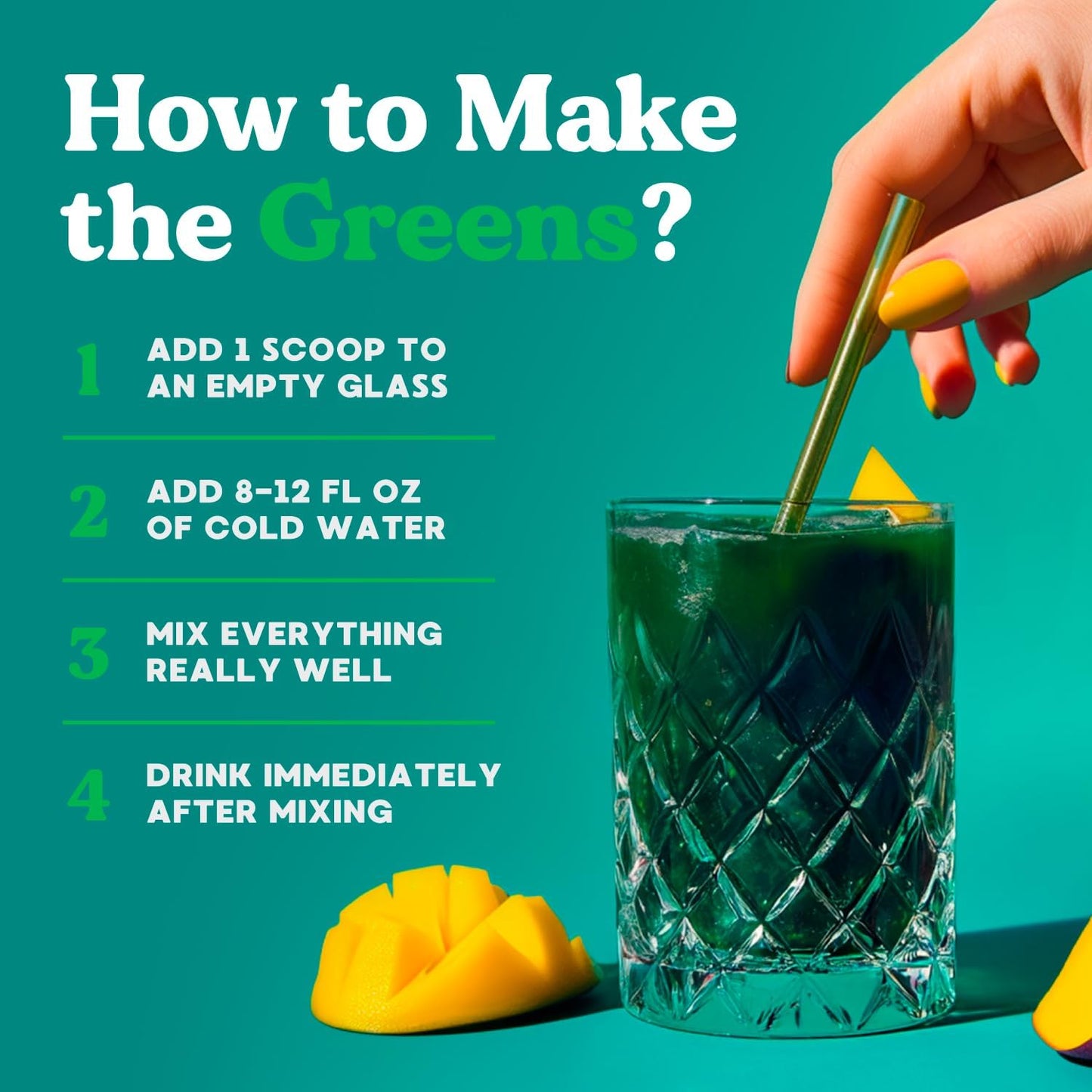 Simply Nature's Promise Women's Daily Greens & Superfood Powder with Collagen & Probiotics - 3 Month Supply, Mango Flavor for Digestive Health & Bloating Relief