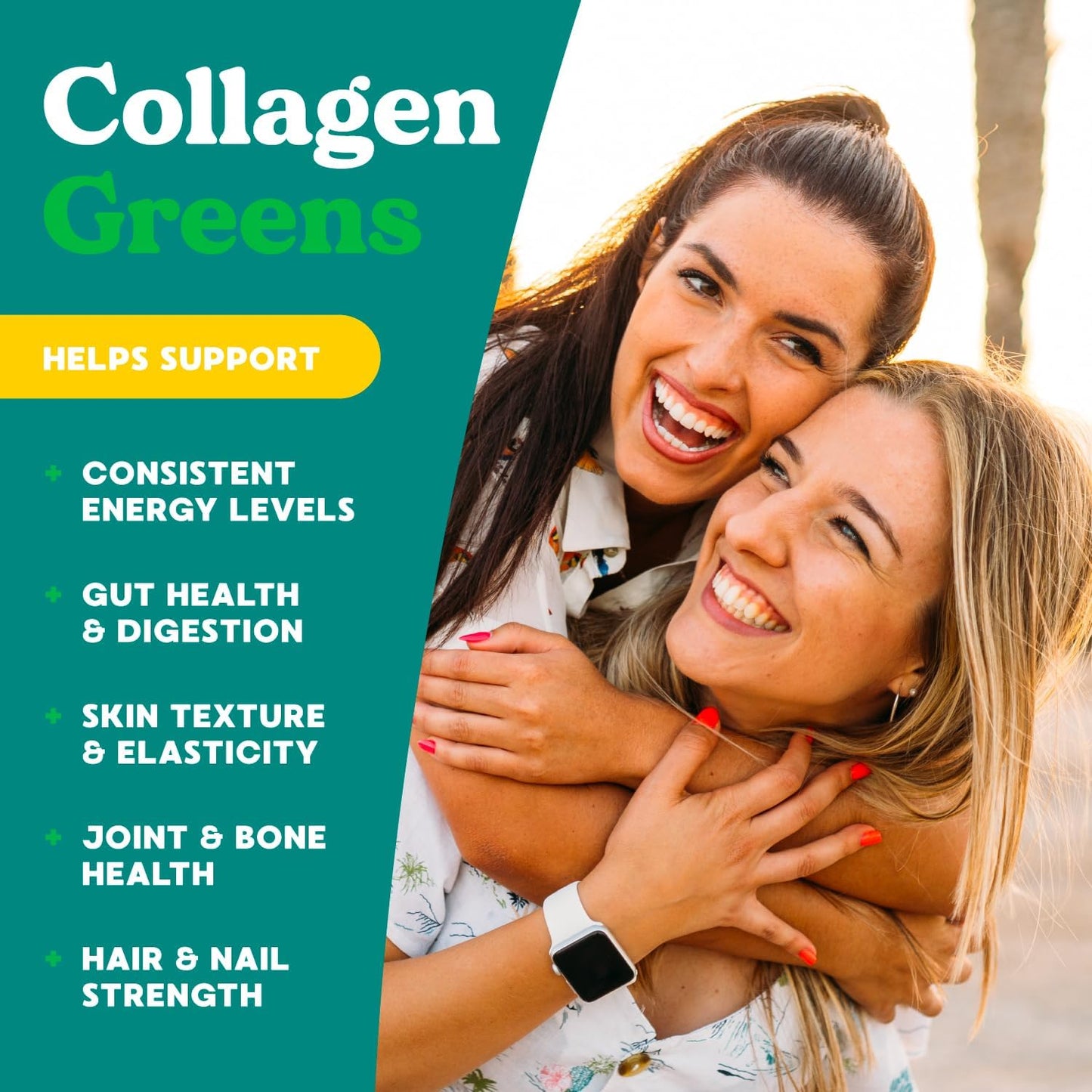 Simply Nature's Promise Women's Daily Greens & Superfood Powder with Collagen & Probiotics - 3 Month Supply, Mango Flavor for Digestive Health & Bloating Relief