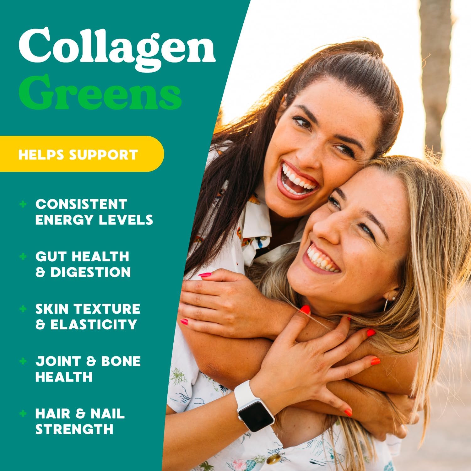 Simply Nature's Promise Women's Daily Greens & Superfood Powder with Collagen & Probiotics - 3 Month Supply, Mango Flavor for Digestive Health & Bloating Relief