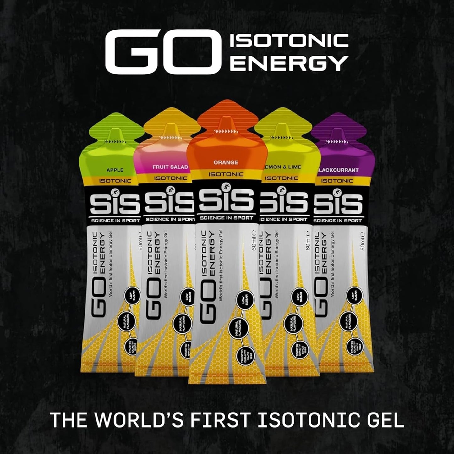 SiS Science In Sport TransAtlantic Treasures Running Energy Gels Variety Pack - Vegan & Gluten-Free, Electrolyte Boost, 14 x 60ml