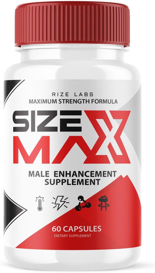 Size Max Pills for Men - Natural & Effective Supplement to Boost Performance (60 Capsules)