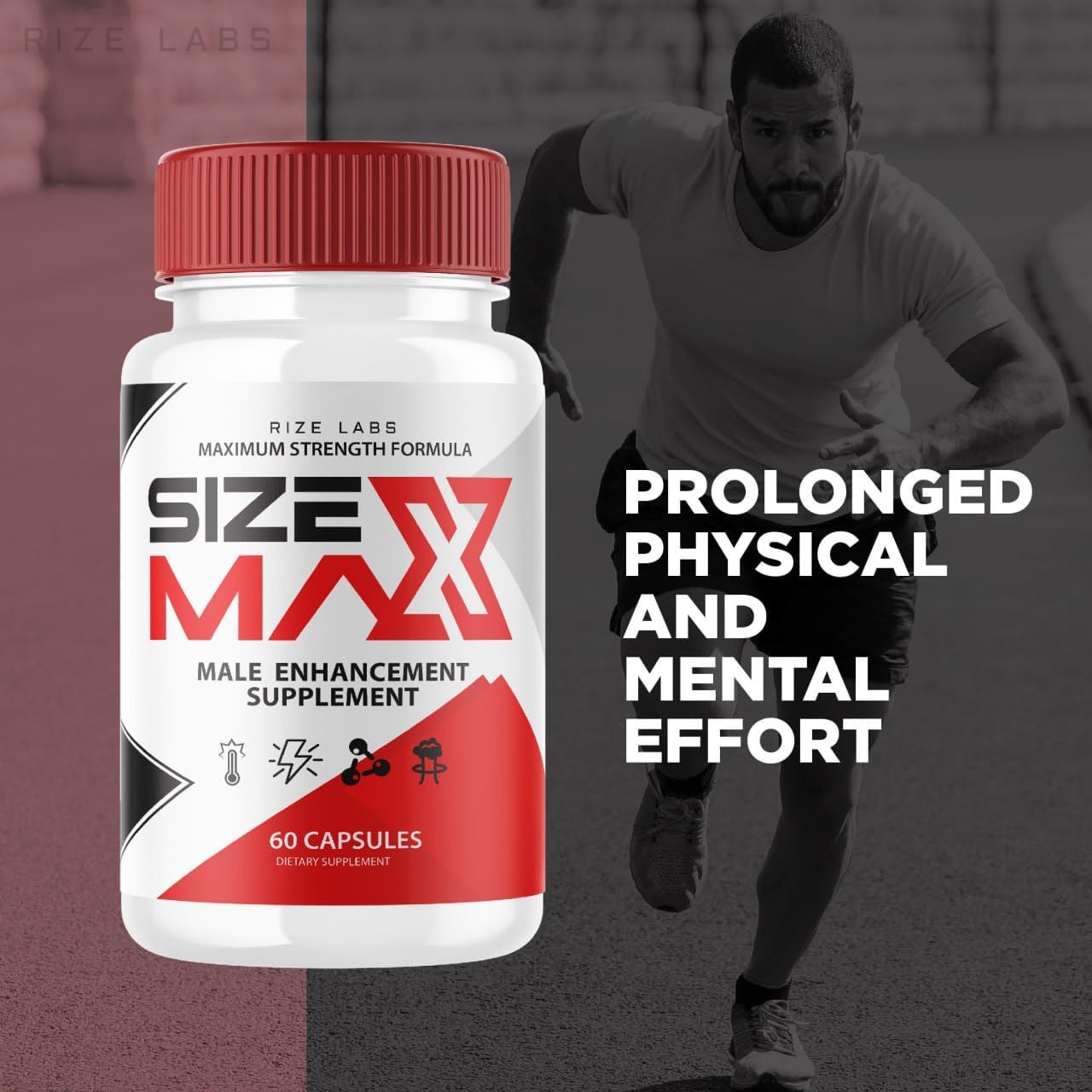 Size Max Pills for Men - Natural & Effective Supplement to Boost Performance (60 Capsules)