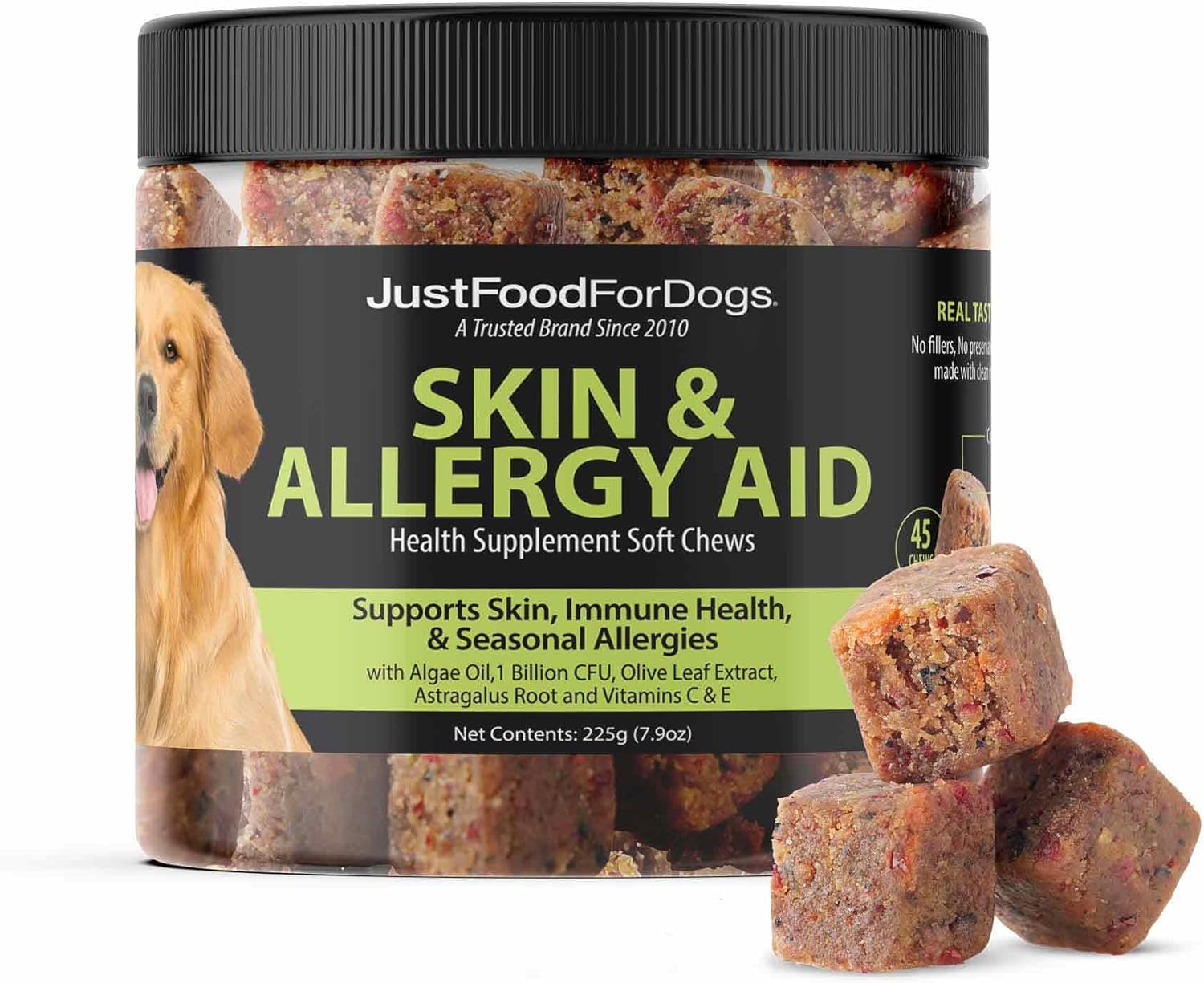 Skin & Allergy Care Soft Chews Supplement for Dogs - 45 Count, Supports Seasonal Allergies, Itchy Skin, Inflammation & Immune Health