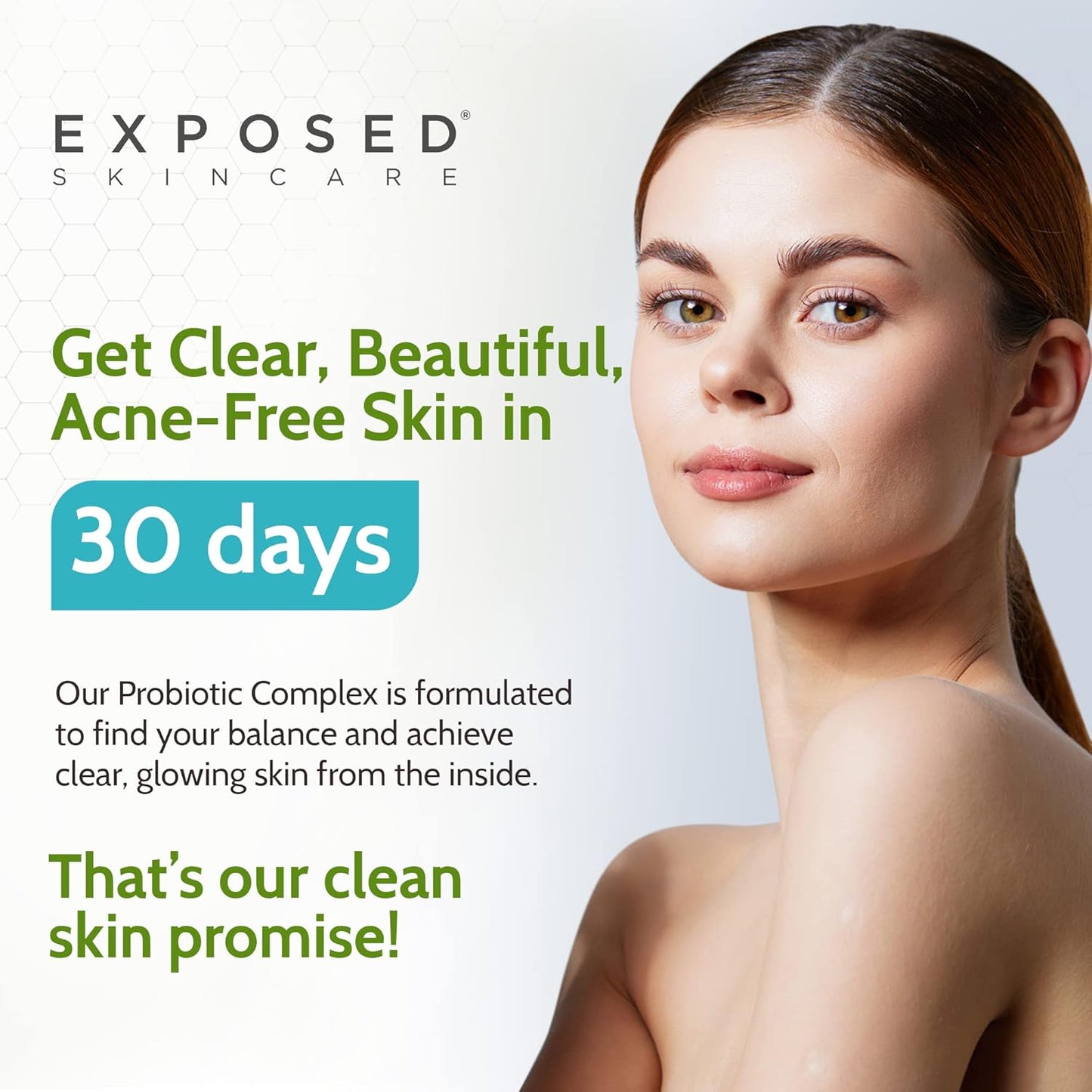 Skin Care Probiotic Supplement Complex: 1 Billion CFU for Clear Skin & Immune Health (60 Capsules)