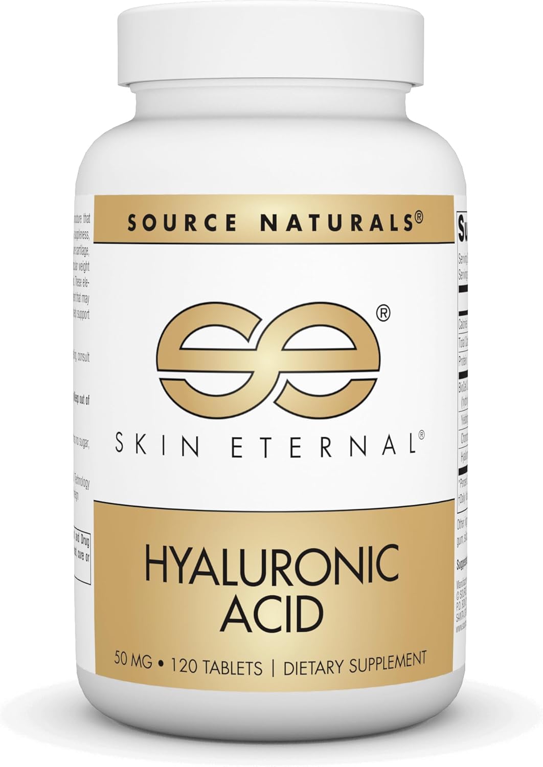 Skin Eternal Hyaluronic Acid Tablets - 50mg, 120 Count by Source Naturals