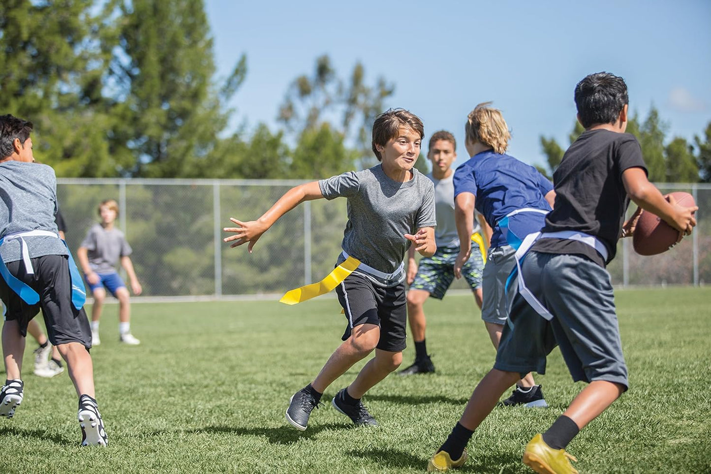 SKLZ 10 Man Flag Football Set with End Zone Pylons for Indoor & Outdoor Training