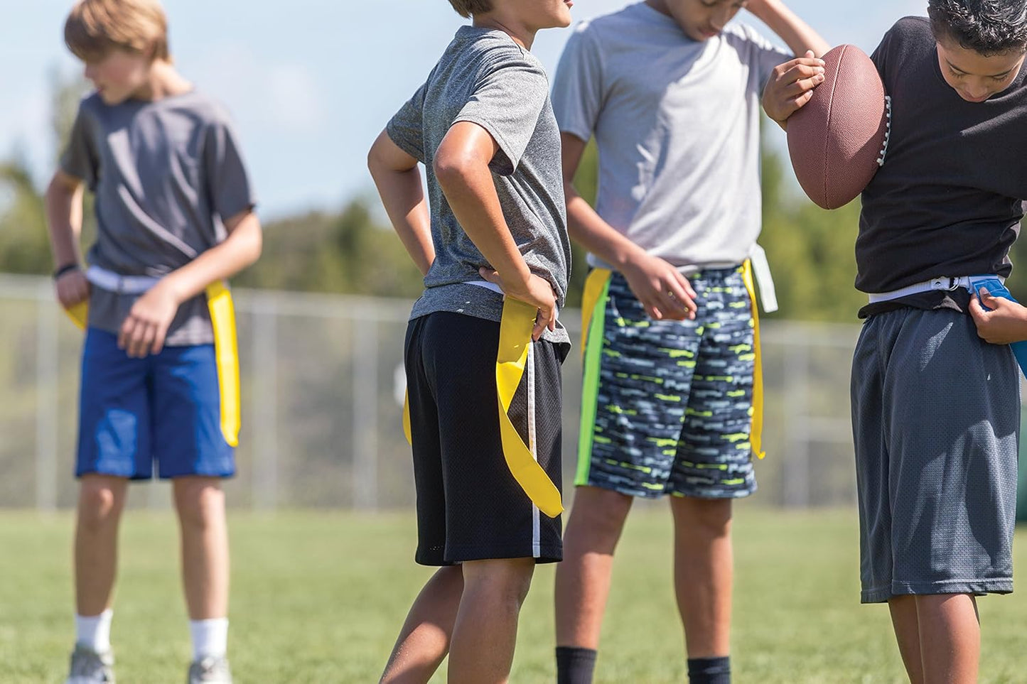 SKLZ 10 Man Flag Football Set with End Zone Pylons for Indoor & Outdoor Training