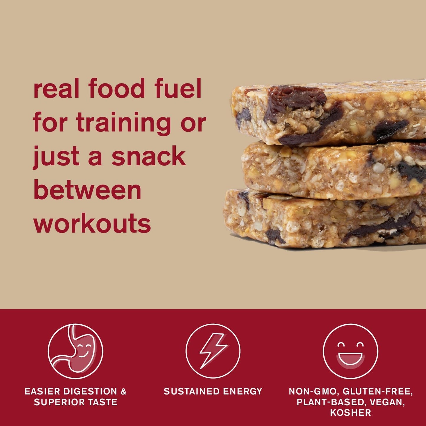 Skratch Labs Energy Bar Variety Pack - Plant Based Healthy Snack with Low Sugar & Plant Protein - Non-GMO, Gluten Free, Soy Free - 12 Pack Vegan & Kosher Bars