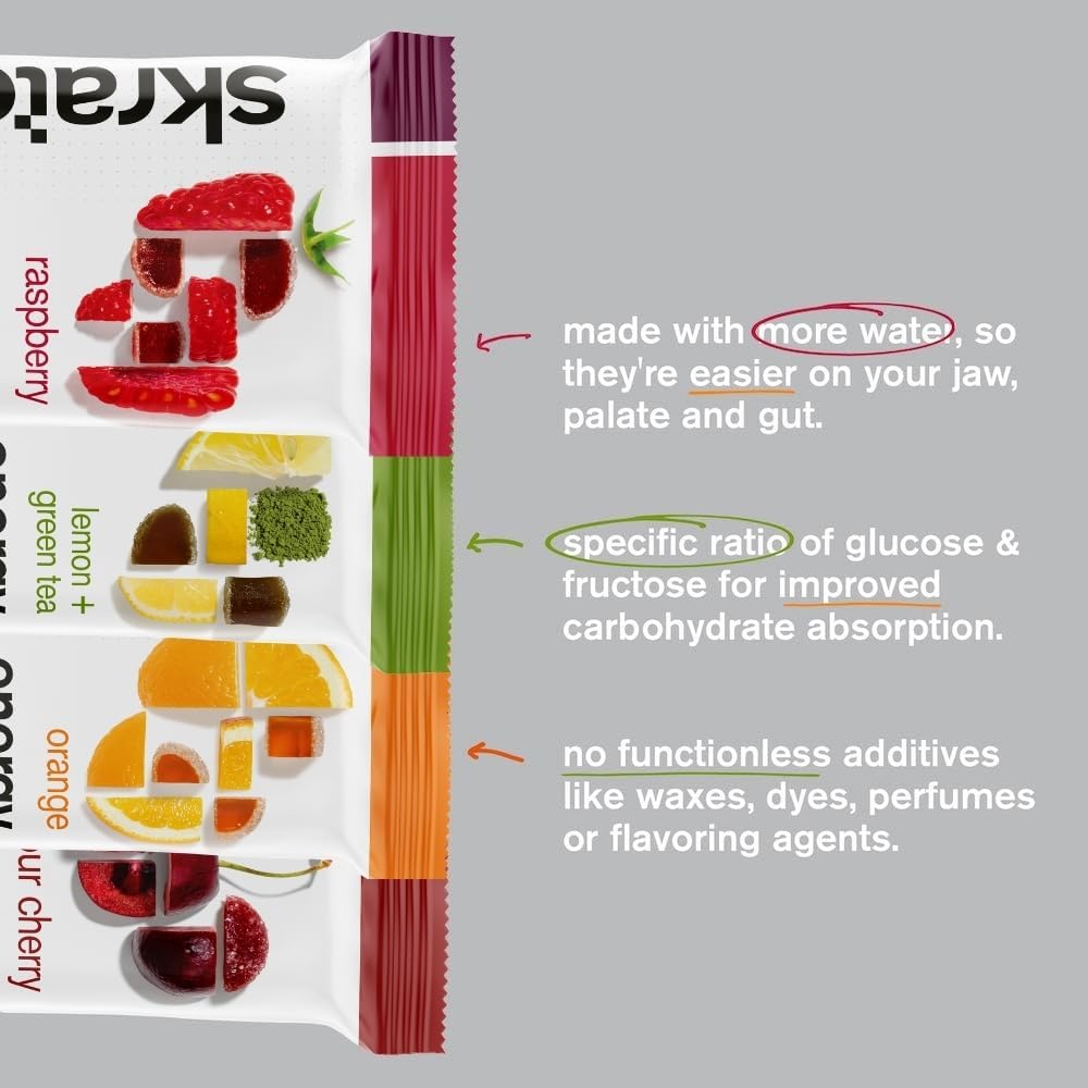Skratch Labs Energy Chews Variety Pack - Gluten Free & Vegan Energy Gummies for Running, Cycling, Sports Performance - Gel Alternative (10 Pack)