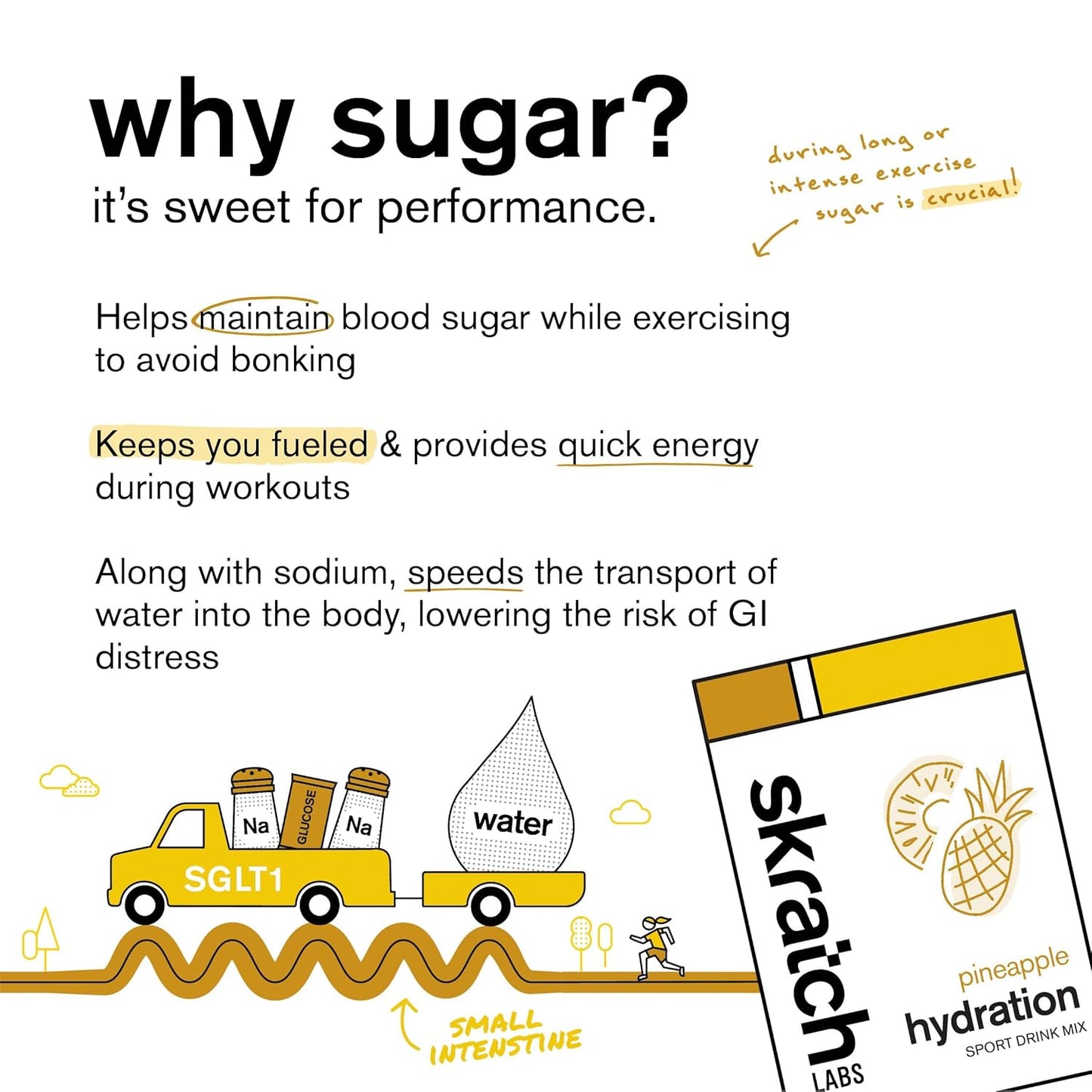 Skratch Labs Pineapple Sport Drink Mix: Hydration Powder with Electrolytes for Exercise, Endurance, and Performance | Non-GMO, Vegan, Kosher | 20 Servings