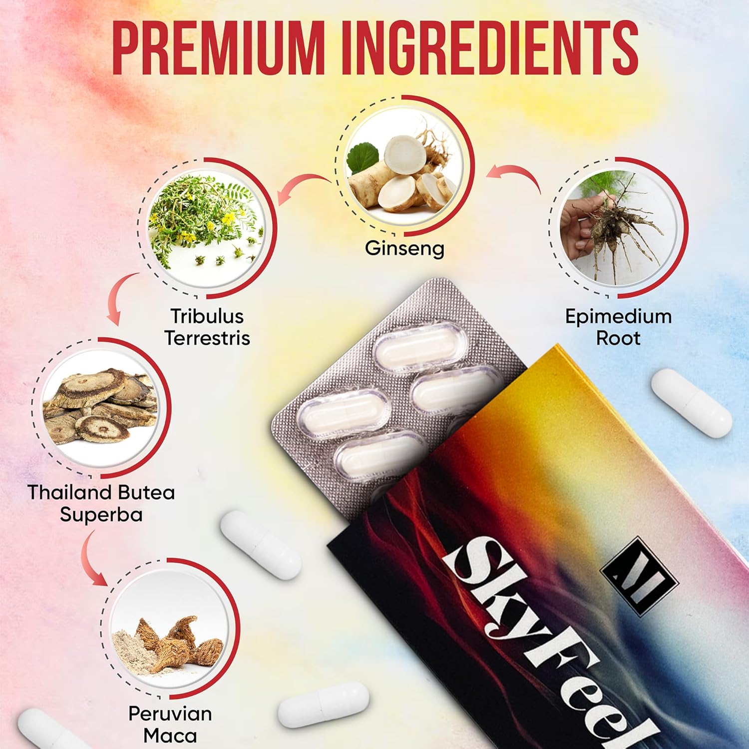 SkyFeel Energy and Performance Booster - 10 Pack, USA-Made for Vitality and Endurance