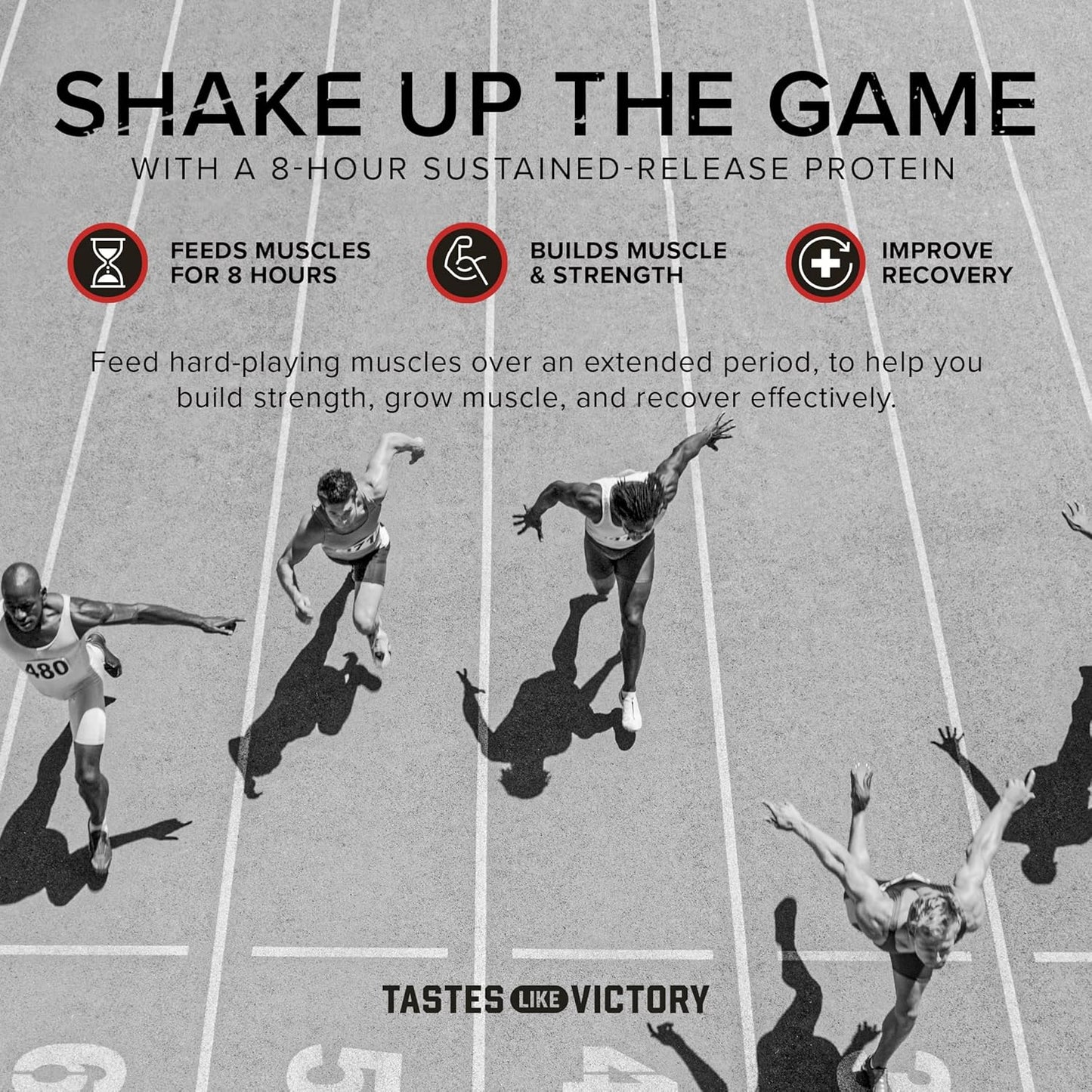 Slow-Digesting Triple Chocolate Casein Protein Powder for Muscle Gain, 2 lbs