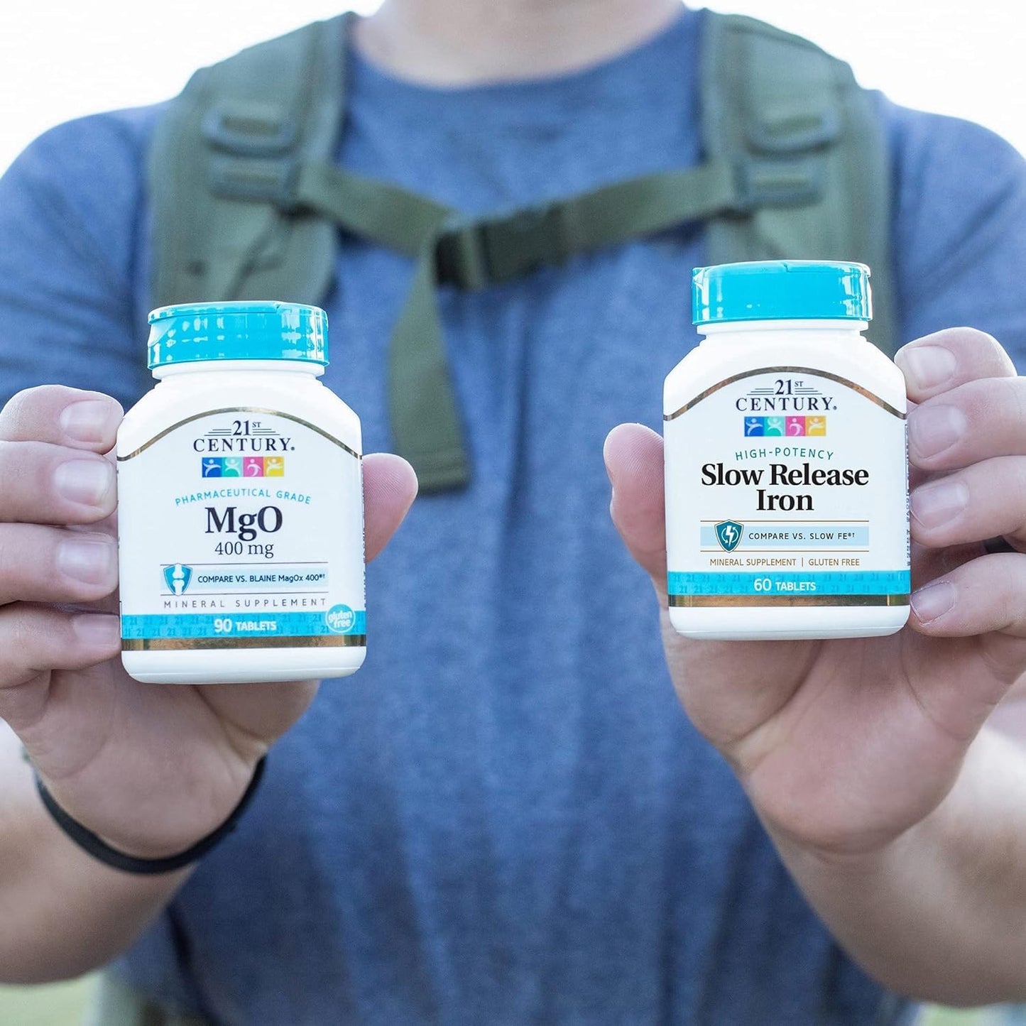 Slow Release Iron Tablets - 240 Count, 21st Century Formula, Pack of 4