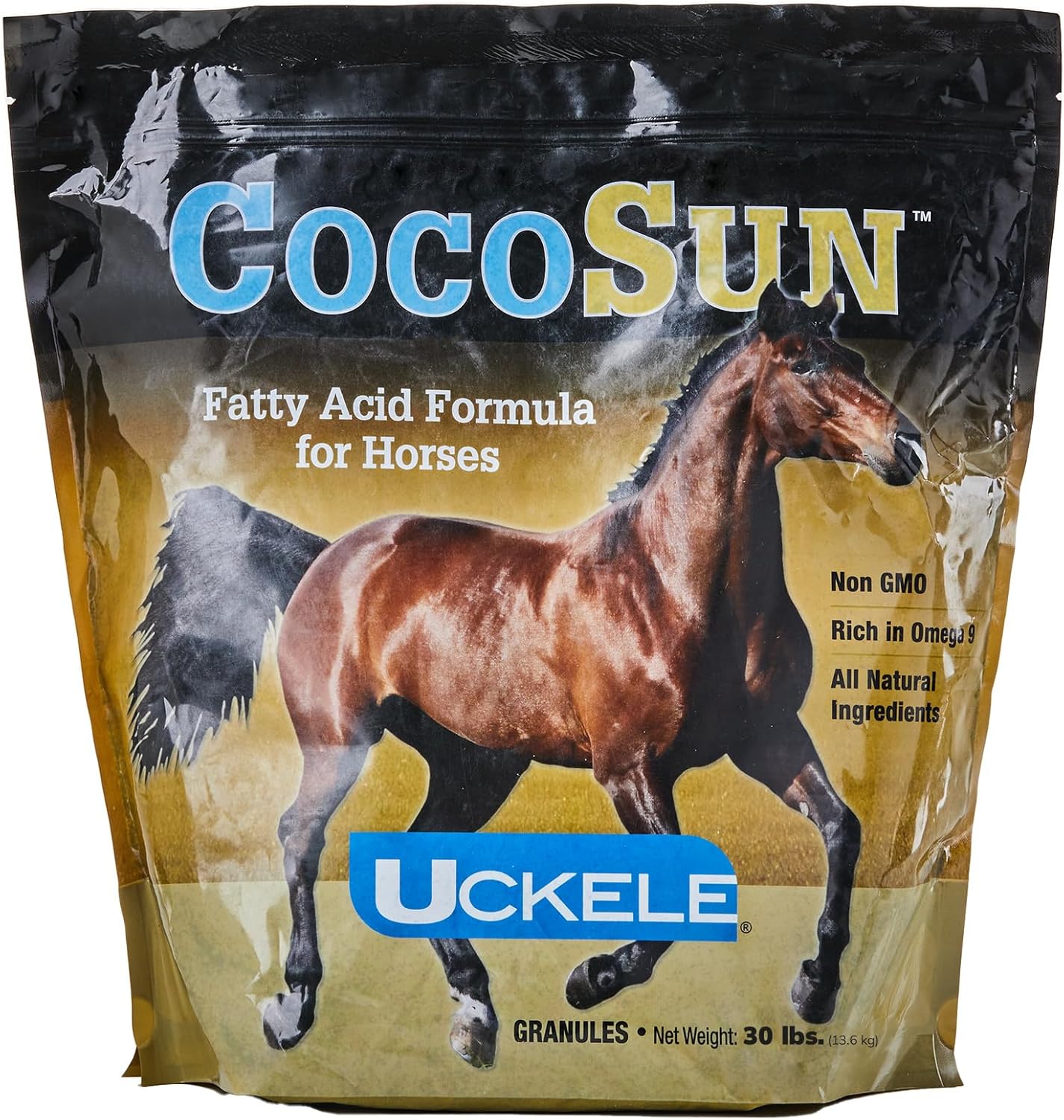 SmartEquine CocoSun™ Granular Omega Horse Supplement | Promotes Healthy Skin & Shiny Coats | Supports Weight Gain | 30 lb Bag