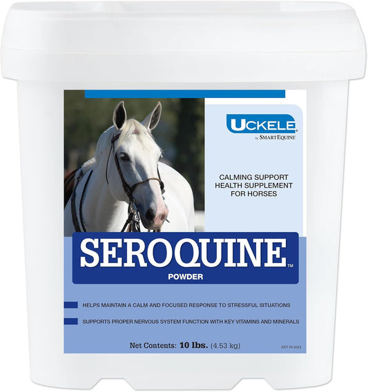SmartEquine Uckele Seroquine Powder - Herb-Free Calming Supplement for Horses, 10 lb - Ideal for Travel & Competition