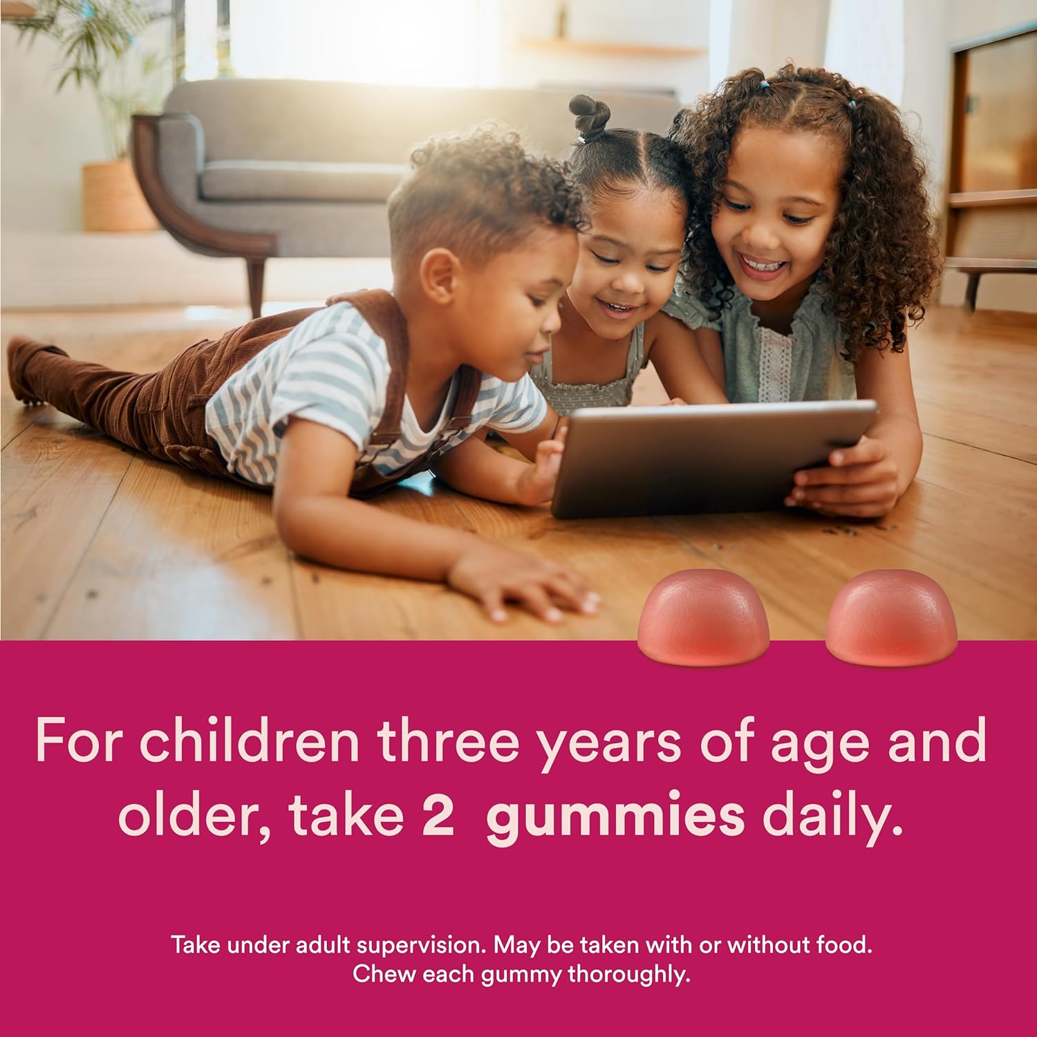 SmartyPants Kids Probiotic Gummies: Digestive Health & Immune Support, Prebiotics & Probiotics, Gluten Free, Vegan, Strawberry Crème Flavor - 60 Count