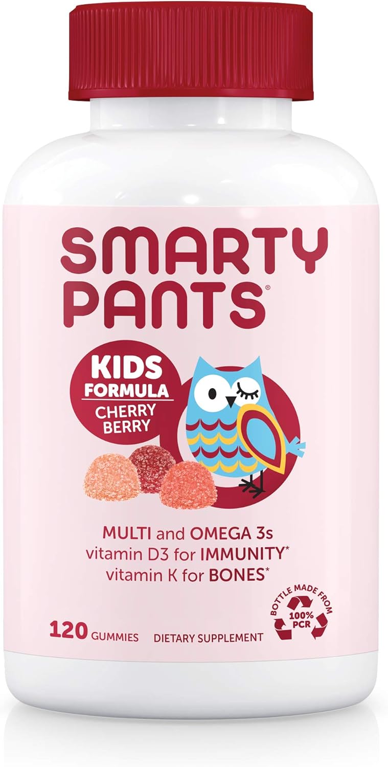 SmartyPants Kids & Women's Multivitamin Gummies with Omega 3 Fish Oil and Methylfolate