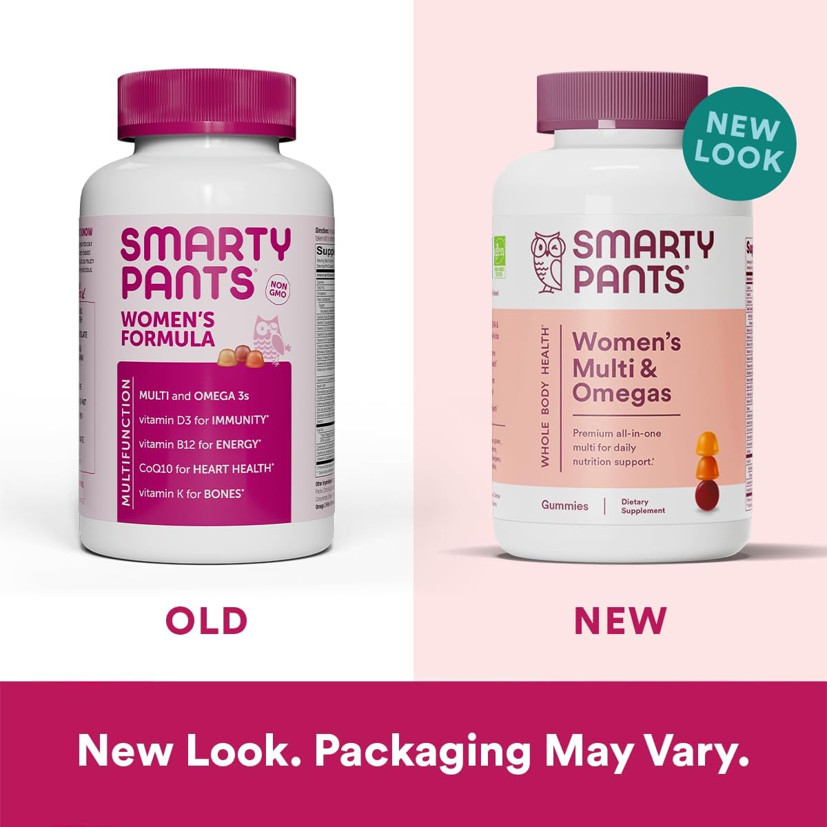 SmartyPants Kids & Women's Multivitamin Gummies with Omega 3 Fish Oil and Methylfolate
