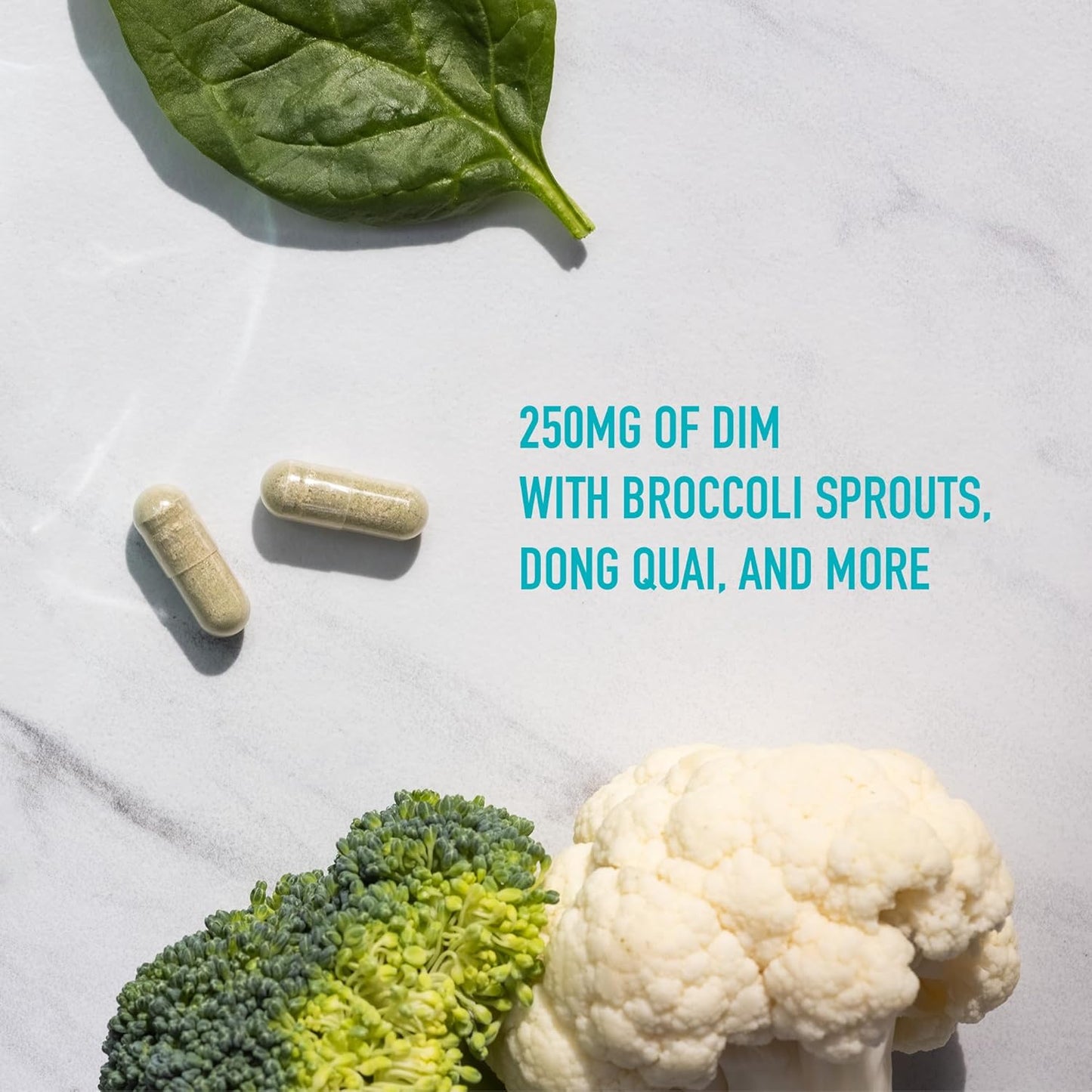 SMNutrition DIM Supplement Complex 250mg - Estrogen Balance & Menopause Relief for Women - Hot Flashes, Night Sweats, Dong Quai - 60 Ct