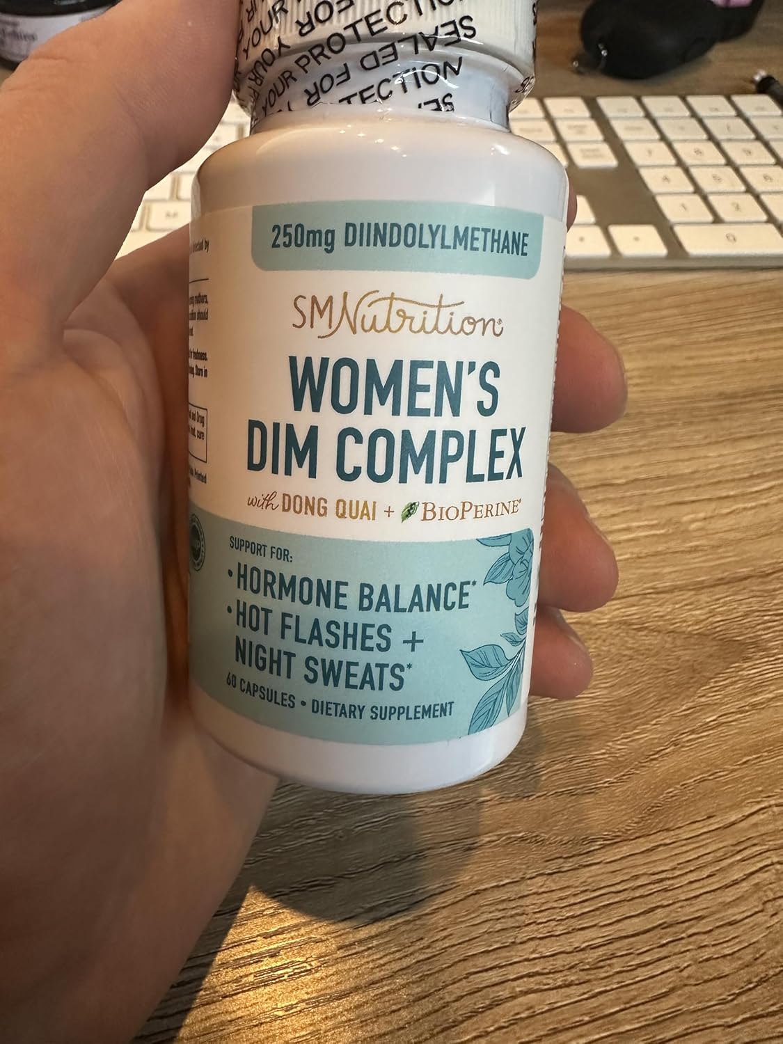 SMNutrition DIM Supplement Complex 250mg - Estrogen Balance & Menopause Relief for Women - Hot Flashes, Night Sweats, Dong Quai - 60 Ct