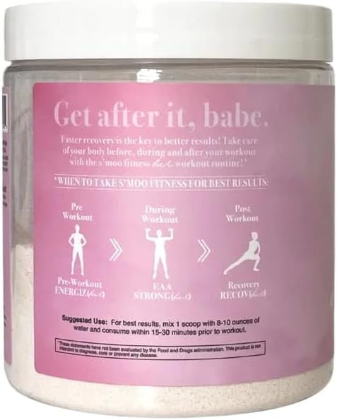 S'moo ENERGIZ(her) Pre Workout Powder - Just Peachy Flavor - 30 Servings - Energizing Preworkout Supplement