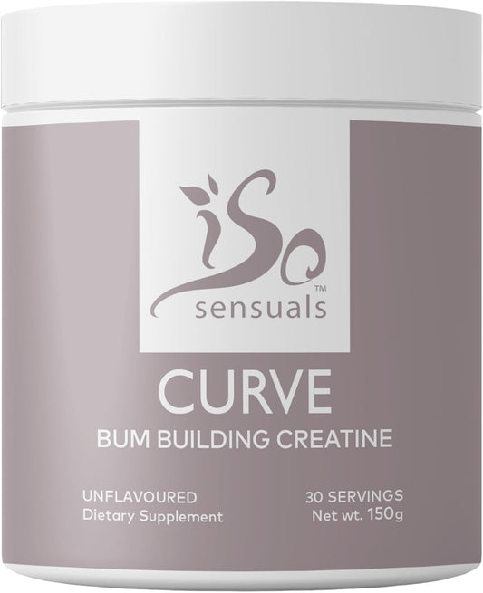 Smooth Muscle Builder for Women - IsoSensuals Curve Bum Building Creatine, Micronized 200 Mesh, Energy Supplement for Booty Gains, 30 Unflavored Peach Servings