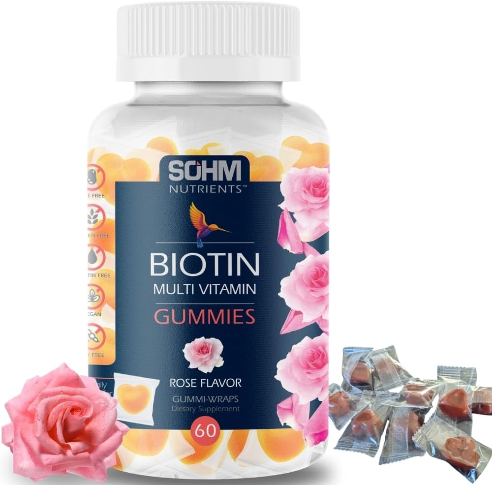 SOHM Biotin Gummies: Multivitamin Supplement for Healthy Hair, Skin, and Nails for Men and Women