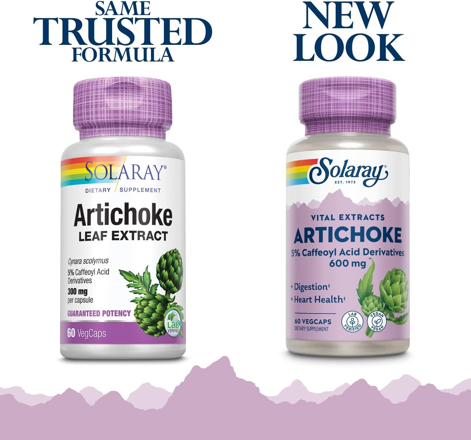 Solaray Artichoke Leaf Extract 600mg | Supports Healthy Liver, Gall Bladder & Digestive Function | Lab Verified | 120 VegCaps (2 Pack)