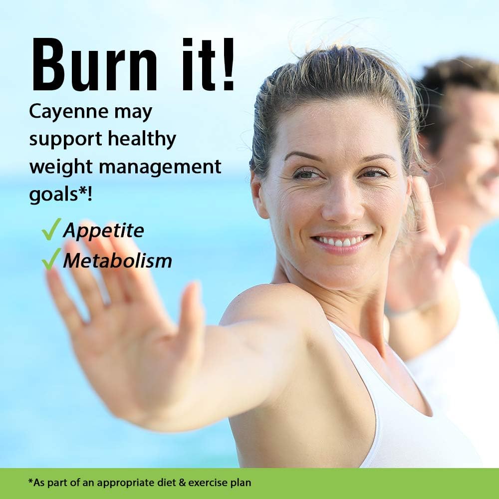 Solaray Cayenne Pepper Capsules - 450mg, 100,000 Heat Unit - Digestion, Circulation, Metabolism & Cardio Support - Non-GMO - 100 VegCaps