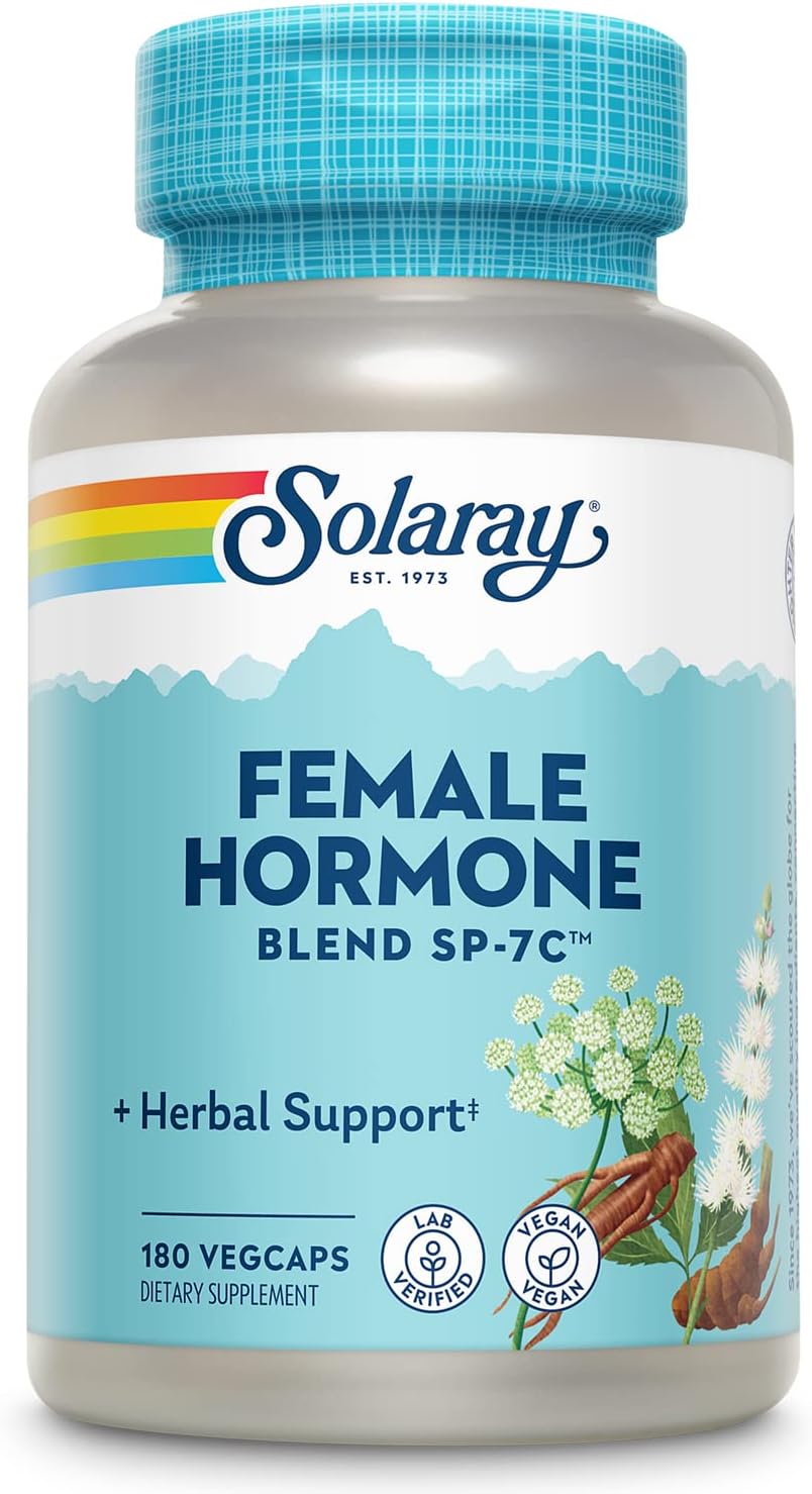 Solaray Female Hormone Blend SP-7C - Herbal Blend with Black Cohosh, Dong Quai, Passion Flower, Saw Palmetto, Wild Yam - 180 VegCaps
