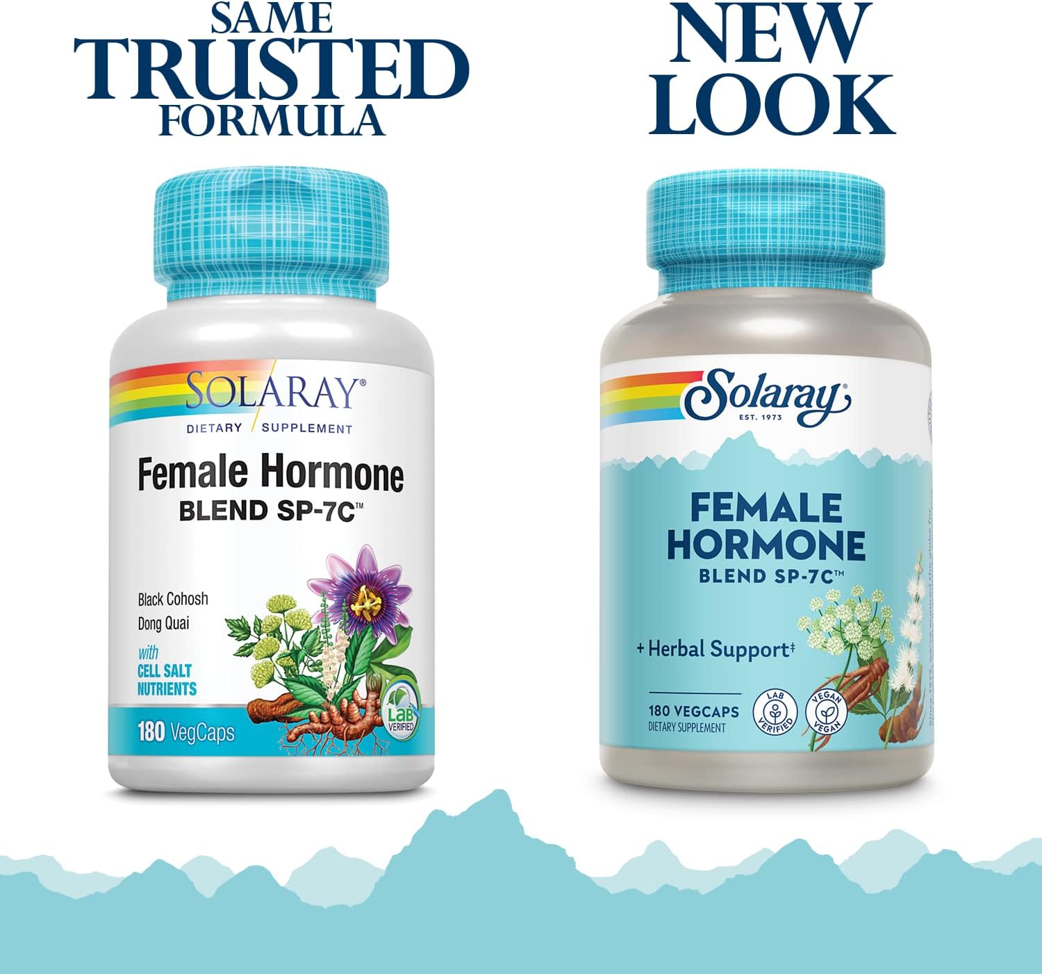Solaray Female Hormone Blend SP-7C - Herbal Blend with Black Cohosh, Dong Quai, Passion Flower, Saw Palmetto, Wild Yam - 180 VegCaps