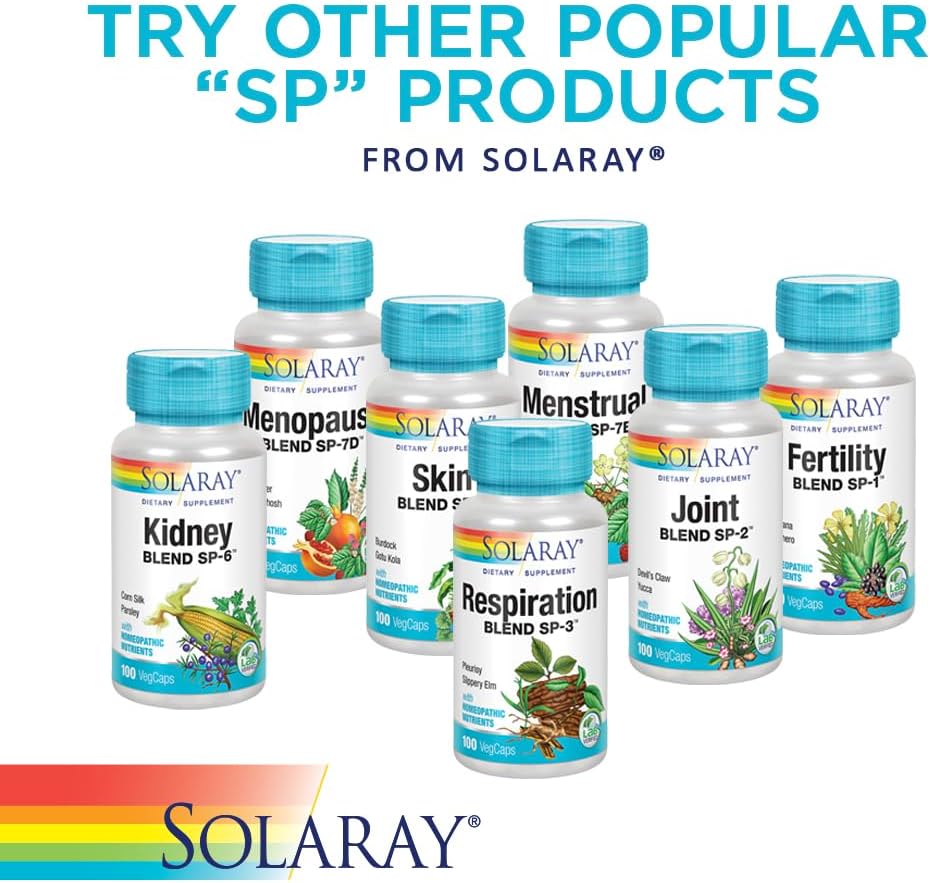 Solaray Female Hormone Blend SP-7C with Black Cohosh, Dong Quai, Passion Flower, Wild Yam - 100 VegCaps, 50 Servings