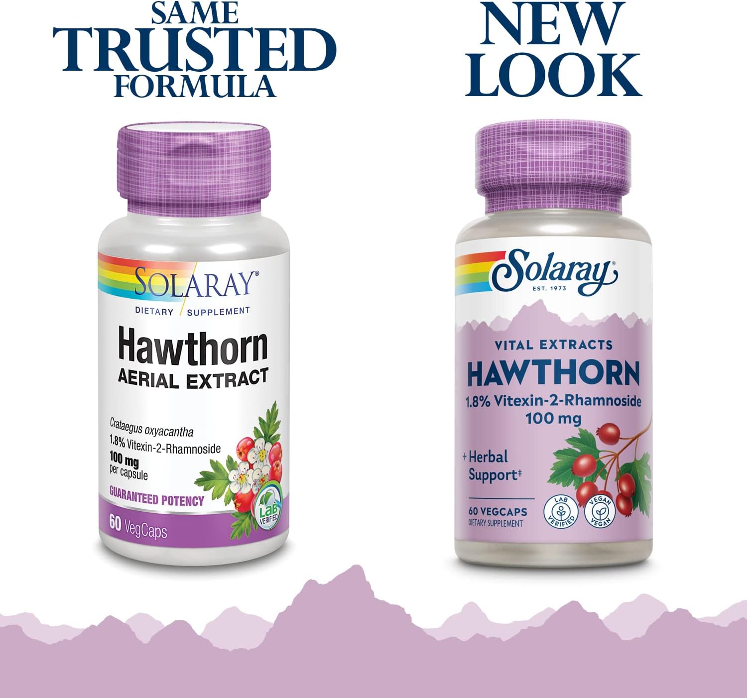 Solaray Hawthorn Extract Capsules - 100mg | 60 Count Bottle