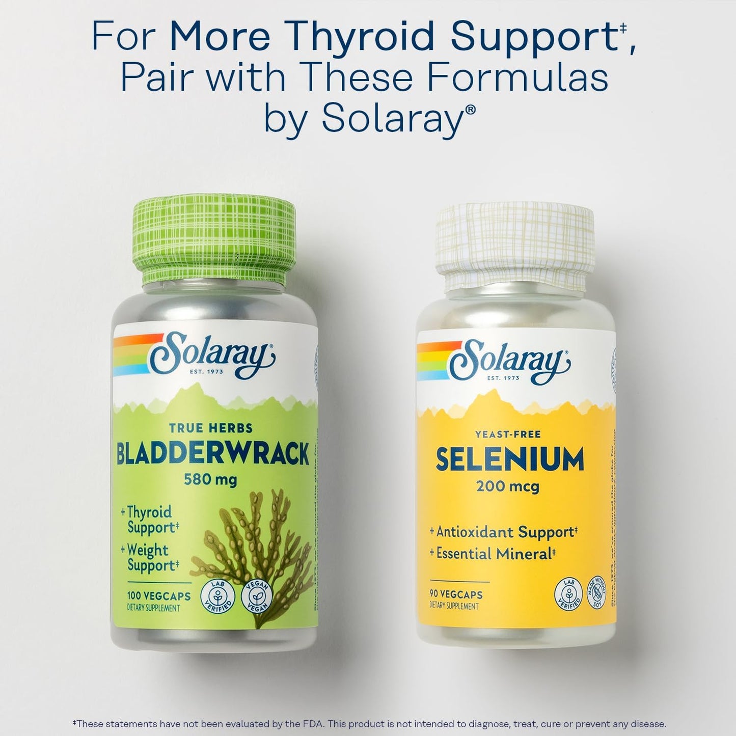 Solaray Iodine 500 mcg Supplement for Adrenal & Thyroid Support - Boost Energy & Metabolism - Potassium Iodide - Vegan - 90 VegCaps - 60-Day Guarantee