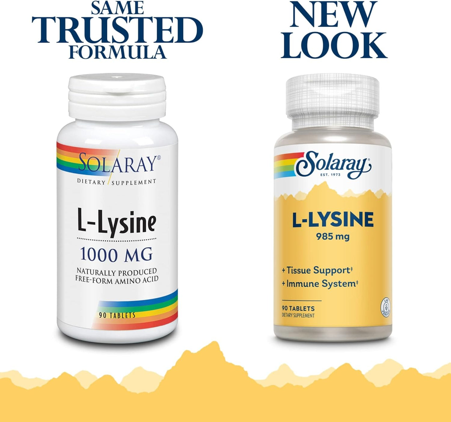 Solaray L-Lysine Tablets for Tissue & Immune System Support - Vegan & Non-GMO (90 Tablets)