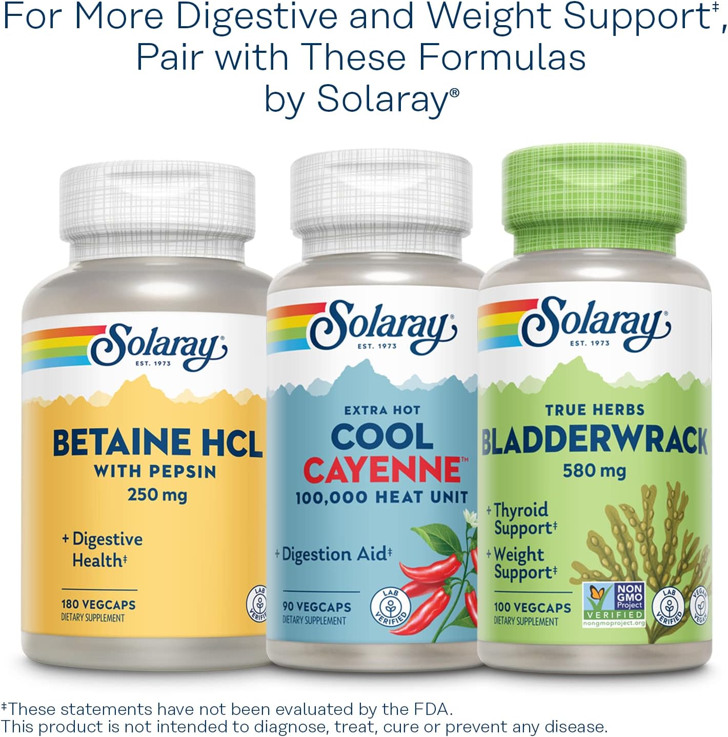 Solaray Lipotropic 1000 Plus Vitamin Capsules - 100 Count for Fat Metabolismboost