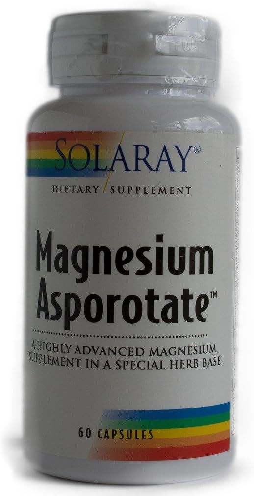 Solaray Magnesium Asporotate 400mg Supplement - 60 Vegetarian Capsules