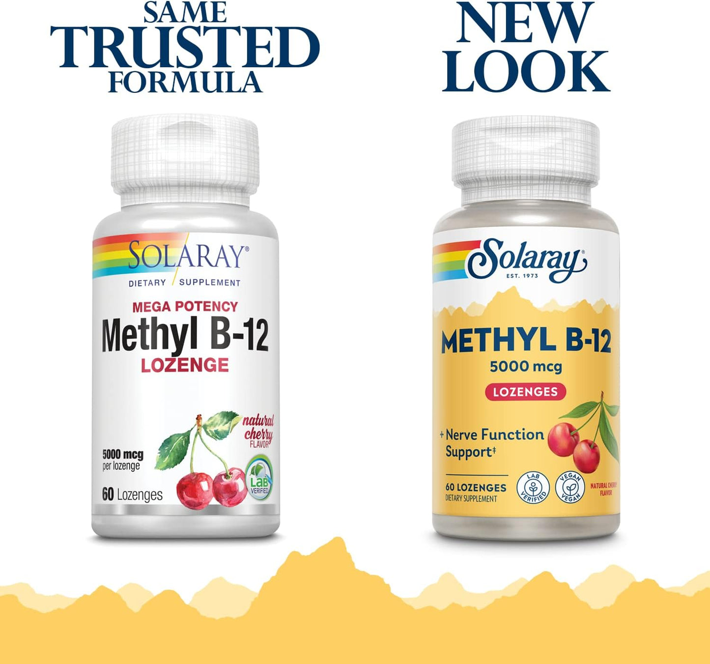 Solaray Methyl B12 Cherry Lozenges 5000mcg - 60 Count Bottle