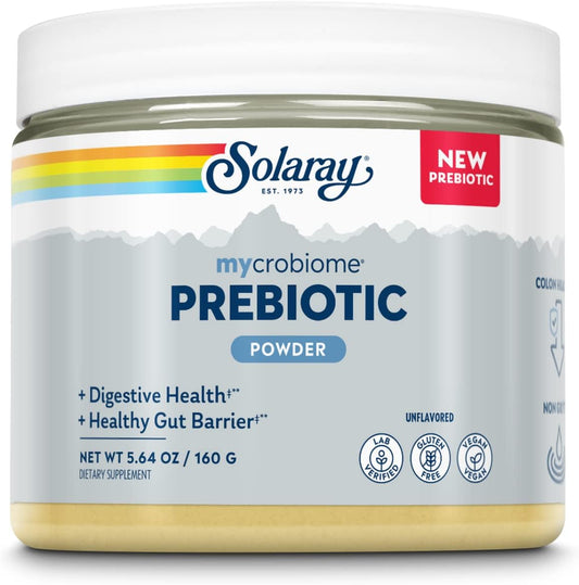 SOLARAY Mycrobiome Prebiotic Powder - Digestive Health Supplement for Men and Women - Non-Gritty Formula - 20 Servings